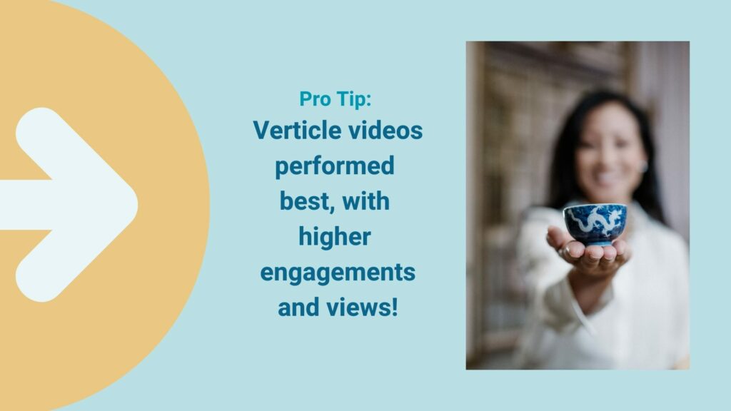 brainlush-branding case study-social video optimization-verticle video performs better