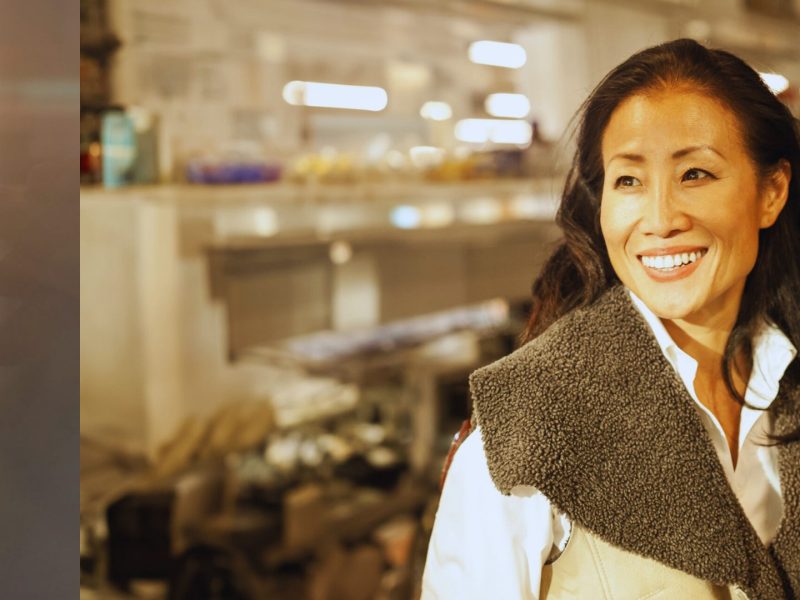 Christy Hui working in the lab with life science copmany 1920x1080