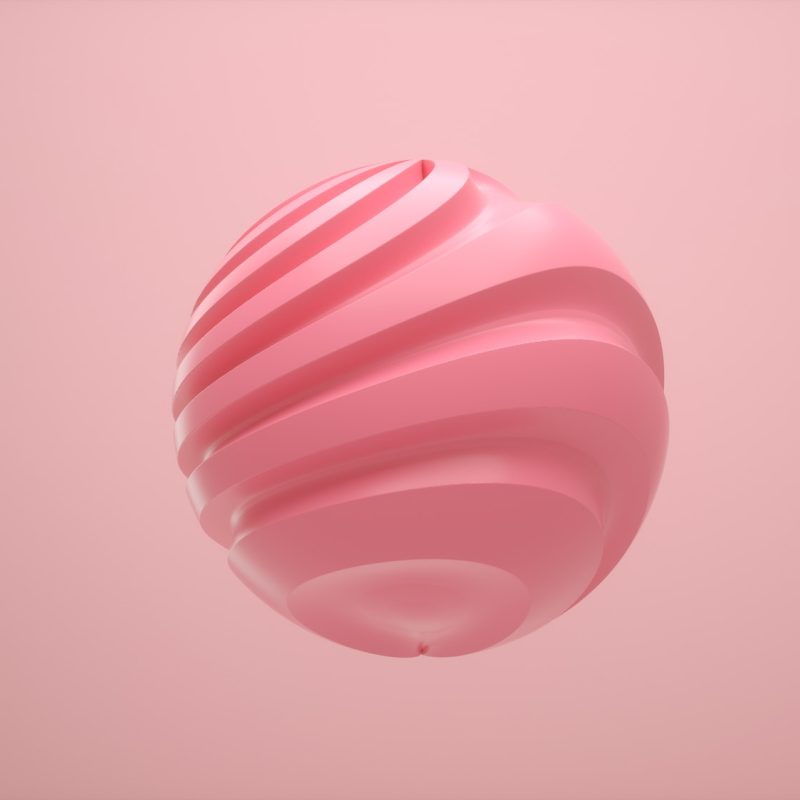 pastel colored sphere with twisted lines on an isolated background minimalist design.jpg